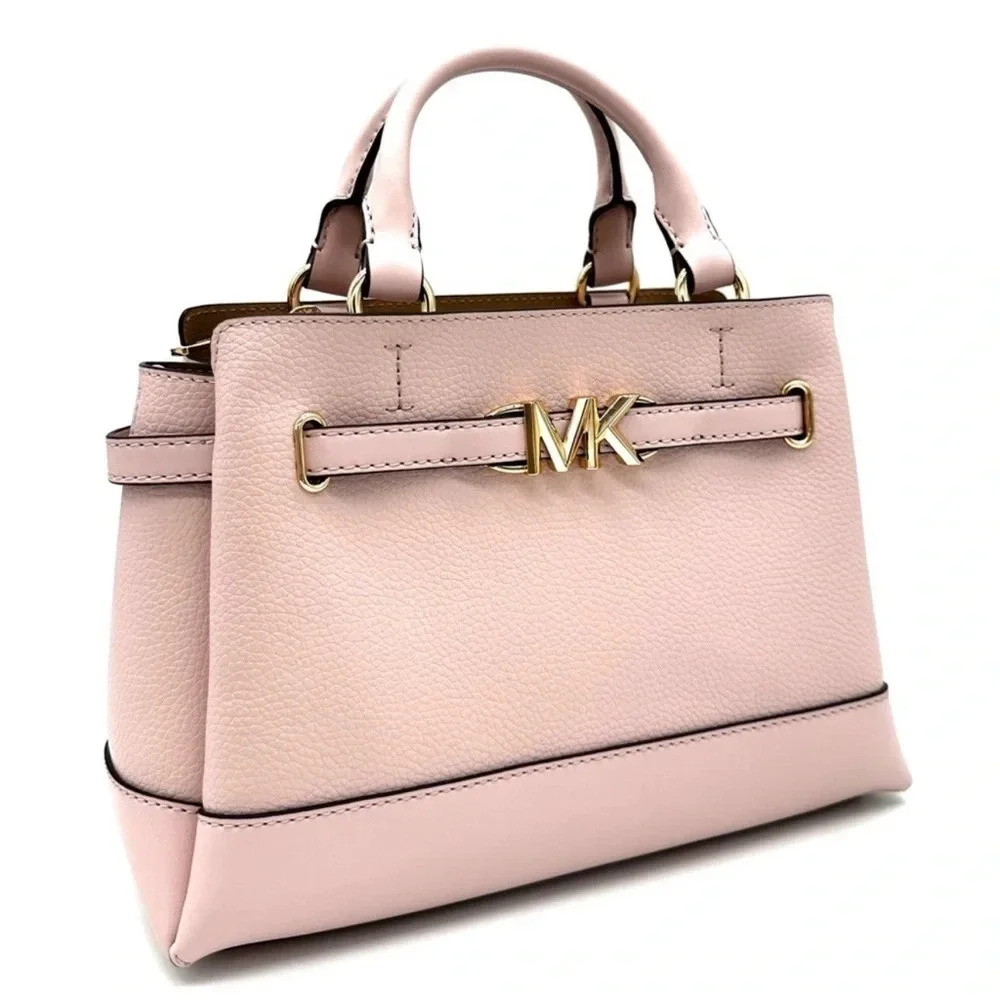 Michael Kors Reed Small Satchel Crossbody Bag Powder Blush (NWT) - Picture 1 of 13